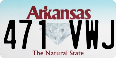 AR license plate 471VWJ