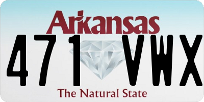 AR license plate 471VWX