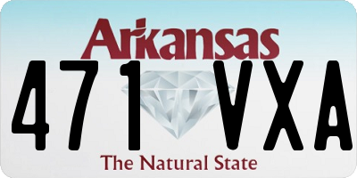 AR license plate 471VXA