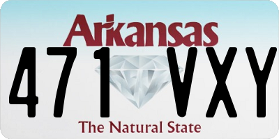 AR license plate 471VXY