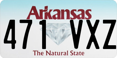 AR license plate 471VXZ