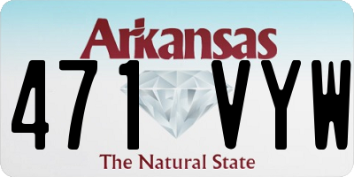 AR license plate 471VYW