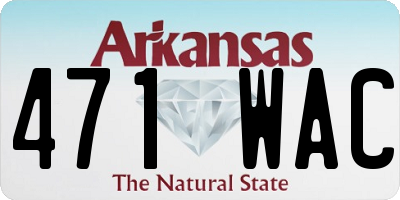 AR license plate 471WAC