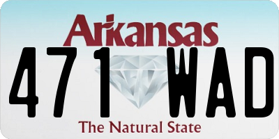 AR license plate 471WAD