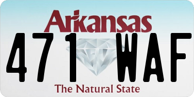 AR license plate 471WAF