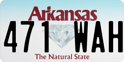 AR license plate 471WAH
