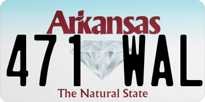 AR license plate 471WAL