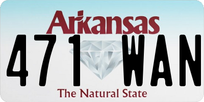 AR license plate 471WAN