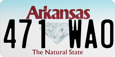 AR license plate 471WAO