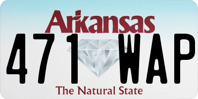 AR license plate 471WAP