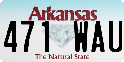 AR license plate 471WAU