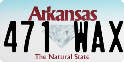 AR license plate 471WAX