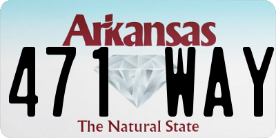 AR license plate 471WAY