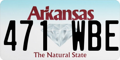 AR license plate 471WBE