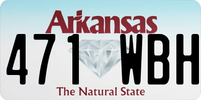 AR license plate 471WBH