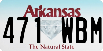 AR license plate 471WBM