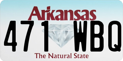 AR license plate 471WBQ