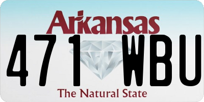AR license plate 471WBU