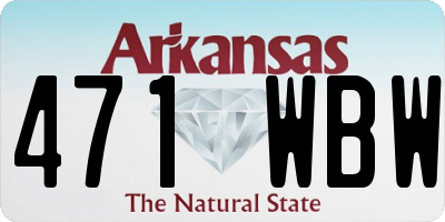AR license plate 471WBW