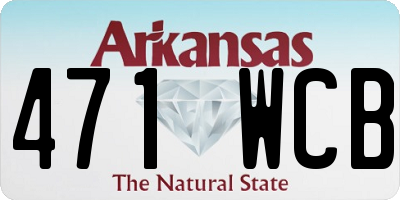 AR license plate 471WCB