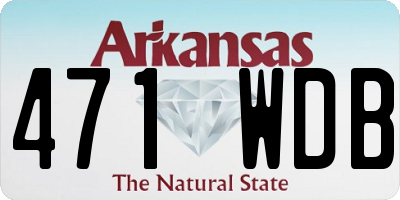 AR license plate 471WDB