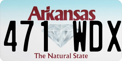 AR license plate 471WDX