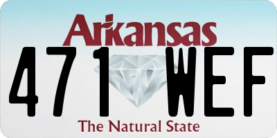 AR license plate 471WEF