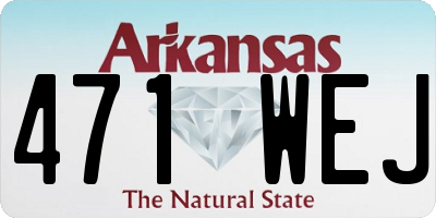AR license plate 471WEJ