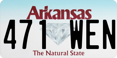 AR license plate 471WEN