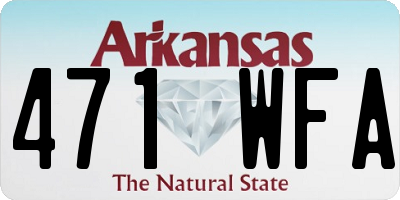 AR license plate 471WFA