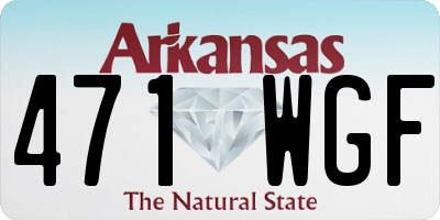 AR license plate 471WGF