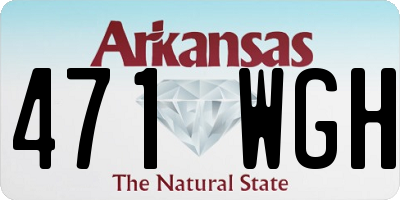 AR license plate 471WGH