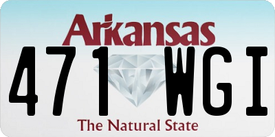 AR license plate 471WGI