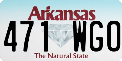 AR license plate 471WGO