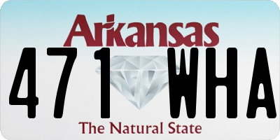 AR license plate 471WHA