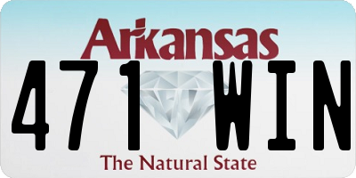 AR license plate 471WIN