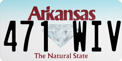 AR license plate 471WIV