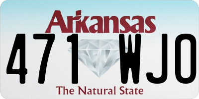 AR license plate 471WJO