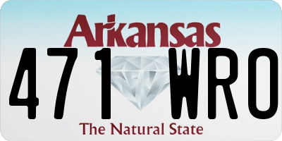 AR license plate 471WRO