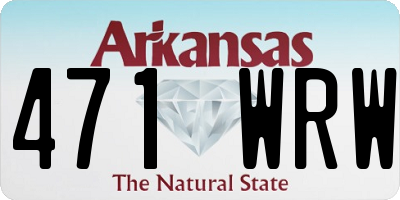 AR license plate 471WRW