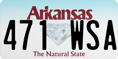 AR license plate 471WSA
