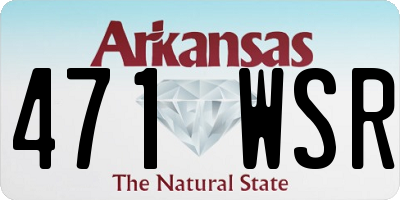 AR license plate 471WSR