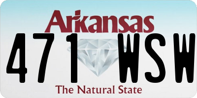AR license plate 471WSW
