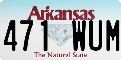 AR license plate 471WUM