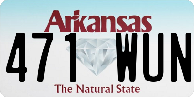 AR license plate 471WUN