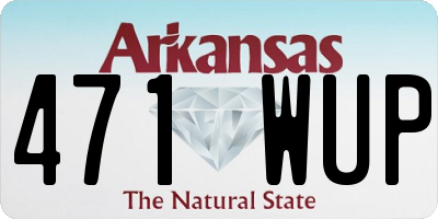 AR license plate 471WUP