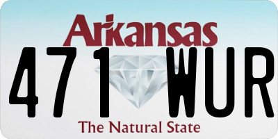 AR license plate 471WUR