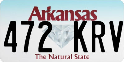 AR license plate 472KRV