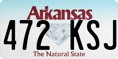 AR license plate 472KSJ