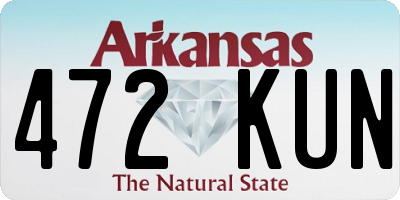 AR license plate 472KUN